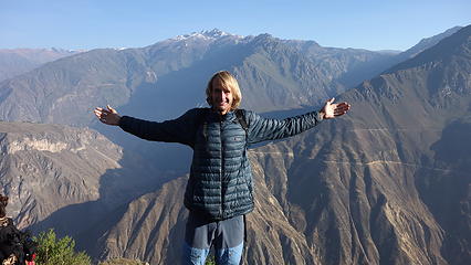 Enjoying the views from the rim of Colca Canyon