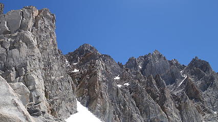 View up the beginning of the SW chute