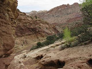 A route cutting through Capitol Reef