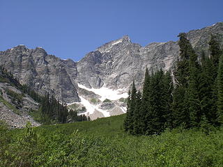 Luna Peak as seen from Access Creek.