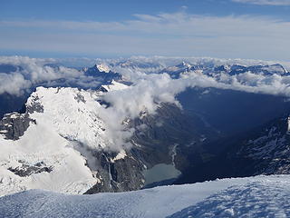 View north with the lake below the Volta Glacier
