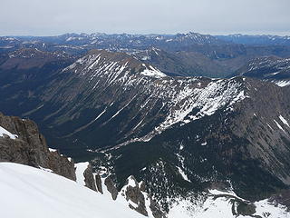View down towards Glacier Pass