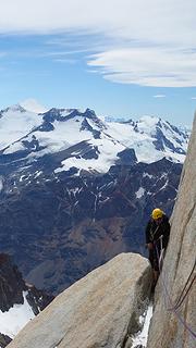 Beautiful granite ridge climbing