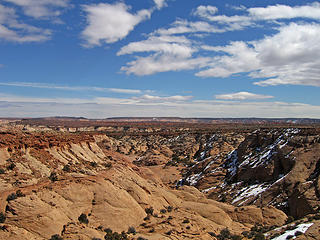 View from the rim of Bluejohn canyon