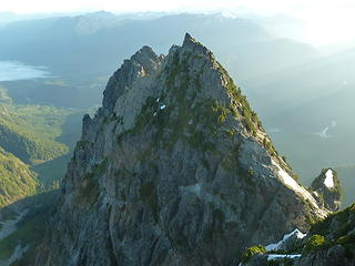 The towering North and Middle Peaks of Index as seen from the Main Peak.