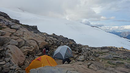 Camp near the hut