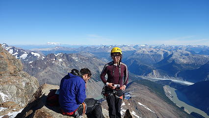 Elaine on the summit of the west peak