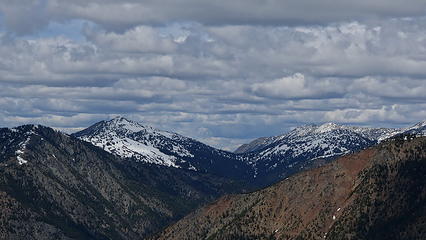 View north of Tamarack Peak (center right)