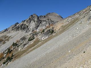 Mount Maude from the saddle between Chipmunk Creek and campsite basin
