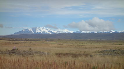 Cordillera Blanca seen from the Highway 2 road from La Paz to Lake Titicaca