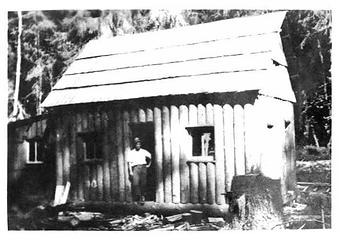 George Shaube homestead cabin Queets Valley 1923