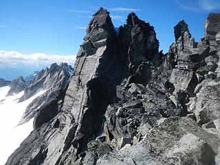 Austera main peak and false summit
