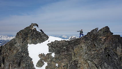 Josh on his way to the east summit