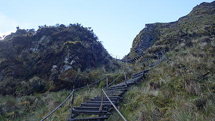 Stairways like this were build in various places around the mine