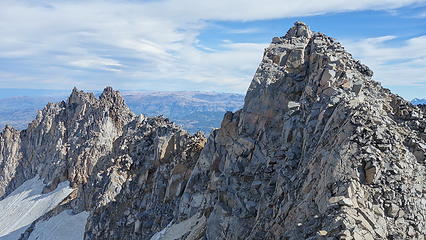 View of the other peak I scrambled up from the last short rappel