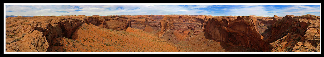 Panoramic view on the rim of Coyote Gulch