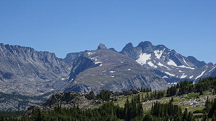 Black Tooth and the Sawtooth Lakes Basin below