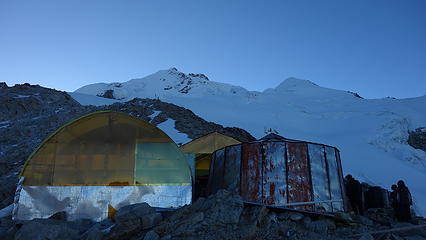 View of our refugio at dusk